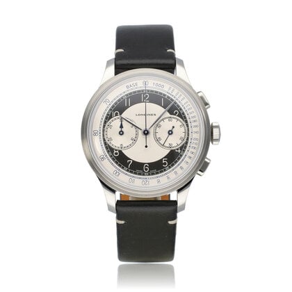 Heritage Classic  40 steel black - white dial leather strap 2025 box + papers