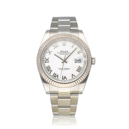 Datejust 41 steel - white gold roman Oyster 2024 box + papers