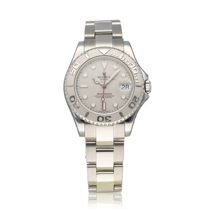 Yacht-master 35 NEW ROLEX SERVICE - 2004 B+P | steel - platinum red medium