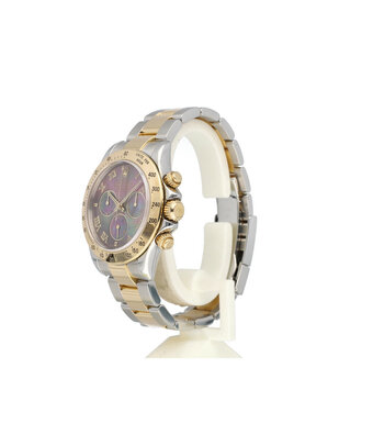 Rolex Daytona  40 steel - gold black MOP - pearl - tahitian 2003 box + papers