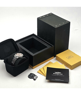 Breitling Galactic  36 2012 box + papers | steel salmon