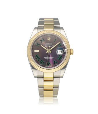 Rolex Datejust 41 NEW ROLEX SERVICE -  2022 B+P | steel - yellow gold slate roman Oyster Wimbled