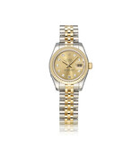 Rolex Lady-Datejust 26 NEW ROLEX SERVICE | F-serial 2004 steel - gold champagne diamond Jubilee