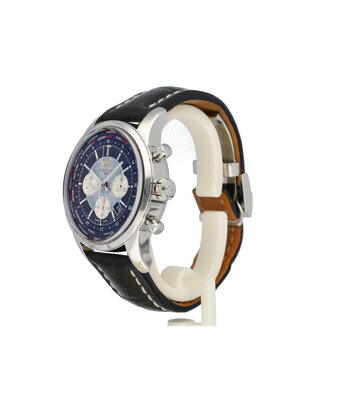 Breitling Transocean Chronograph Unitime 46 NEW BREITLING SERVICE - 2015 box + papers | steel black