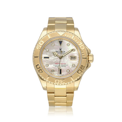 Yacht-master 40 MOP - diamond - sapphire 2000 | yellow gold RARE - pearl