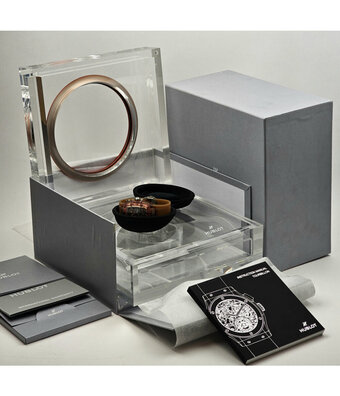 Hublot Spirit of Big Bang  42 tourbillon sapphire orange skeleton 2023 box + papers