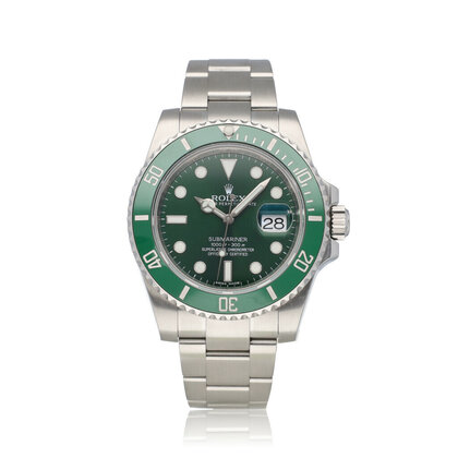 Submariner Date 40 2014 box + papers | steel green - Hulk ceramic