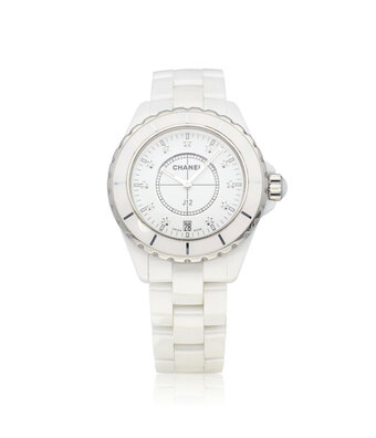 CHANEL J12 Diamond Indicators 38 factory diamond | white ceramic