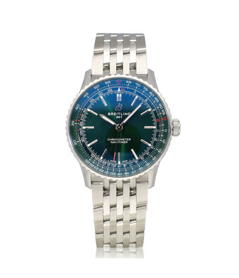 Breitling Navitimer Automatic 41 NEW BREITLING SERVICE - 2023 B+P | steel green
