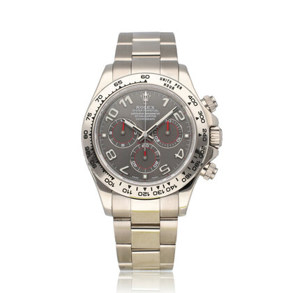 Daytona  40 grey 2009 box + papers | chrono white gold red slate racing