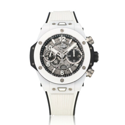Big Bang Unico Chronograph White Ceramic 42 ceramic skeleton 2023 box + papers