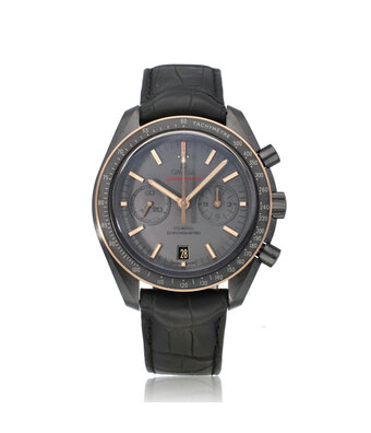 Omega Speedmaster Dark side of the Moon 44 OPEN DATE box + papers | ceramic black