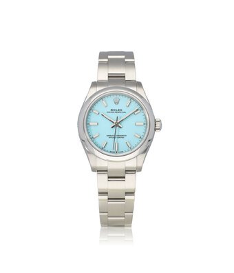 Rolex Oyster Perpetual 31 2024 box + papers | steel domed tiffany - turquoise - white tag