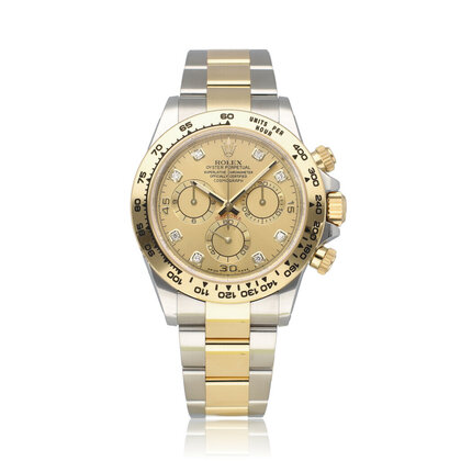 Daytona  40 NEW ROLEX SERVICE - 2020 B+P | steel - gold champagne diamond