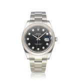 Rolex Datejust 41 NEW ROLEX SERVICE - 2019 B+P | steel - white gold black diamond Oyster