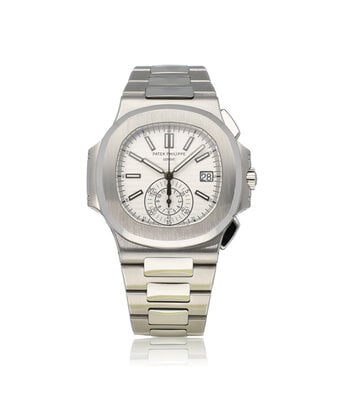 Patek Philippe Nautilus  41 Chronograph steel white + PP Extract from the Archives