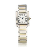 Cartier Tank Française LM 2008 box + papers | steel yellow gold - silver large LM