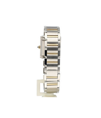 Cartier Tank Française LM 2008 box + papers | steel yellow gold - silver large LM