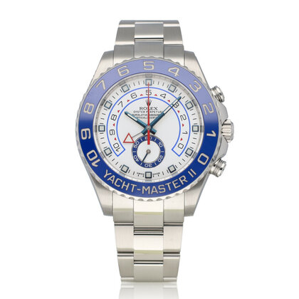 Yacht-master II 2015 + papers | steel ceramic white blue Oyster