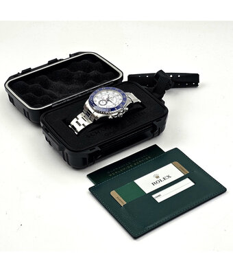 Rolex Yacht-master II 2015 + papers | steel ceramic white blue Oyster