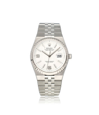 Rolex Land-Dweller  36 steel white honeycomb Jubilee 2025 box + papers