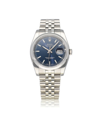 Rolex Datejust 36 2014 + papers | steel blue domed concealed Jubilee