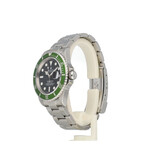 Rolex Submariner Date 40 NEW ROLEX SERVICE - 2004 B+P | steel Flat Four Kermit - Green - F-seria
