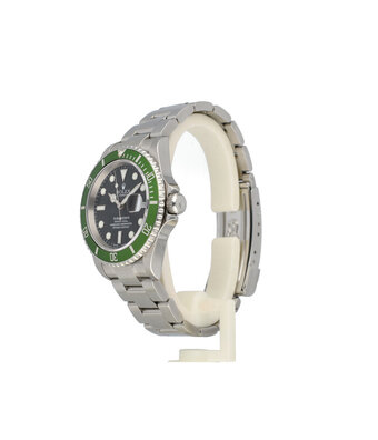 Rolex Submariner Date 40 NEW ROLEX SERVICE - 2004 B+P | steel Flat Four Kermit - Green - F-seria