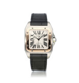 Cartier Santos de Cartier 100  NEW CARTIER STRAP - 2013 B+P | ref. W20107X7 | steel rose gold