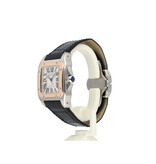 Cartier Santos de Cartier 100  NEW CARTIER STRAP - 2013 B+P | ref. W20107X7 | steel rose gold