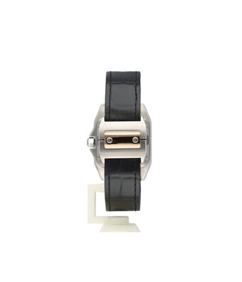Cartier Santos de Cartier 100  NEW CARTIER STRAP - 2013 B+P | ref. W20107X7 | steel rose gold