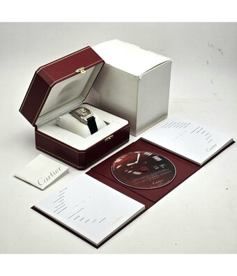 Cartier Santos de Cartier 100  NEW CARTIER STRAP - 2013 B+P | ref. W20107X7 | steel rose gold