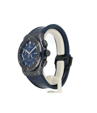Hublot Classic Fusion Ceramic Blue Chronograph 45 - 2019 box + papers | blue