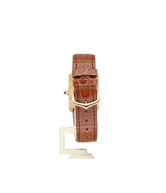 Cartier Tank Louis Cartier LM NEW CARTIER STRAP - 2007 B+P | ref. 2441 | yellow gold silver