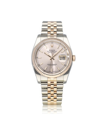 Rolex Datejust 36 2016 box + papers | steel - rose gold pink Jubilee