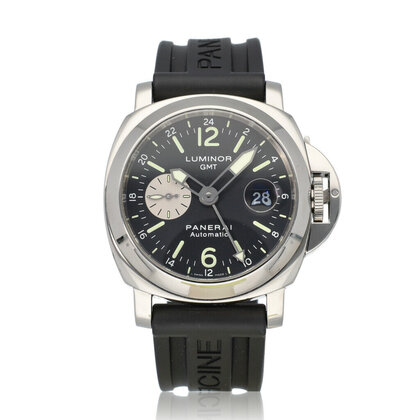 Luminor GMT Automatic 44 2005 box + papers | steel black rubber
