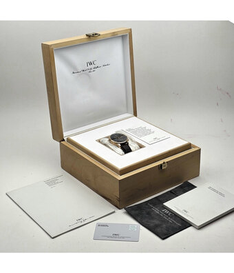 IWC Portugieser Chronograph Rattrapante 41 NEW IWC STRAP - 2004 box + papers | rose black alli