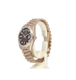 Rolex Day-Date 36 2021 box + papers | rose gold brown Ombre baguette President