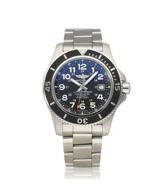 Breitling Superocean  44 NEW BREITLING SERVICE - 2017 B+P | steel black