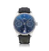 IWC Portugieser Automatic 42 NEW IWC SERVICE - 2022 B+P | steel blue