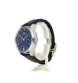 IWC Portugieser Automatic 42 NEW IWC SERVICE - 2022 B+P | steel blue