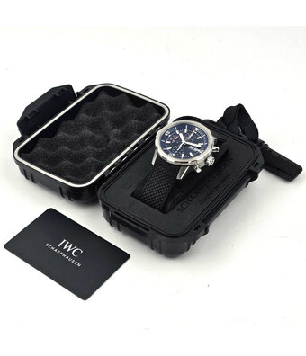 IWC Aquatimer Chronograph Edition Expedition Jacques Cousteau 44 2019 + papers | steel blue ru