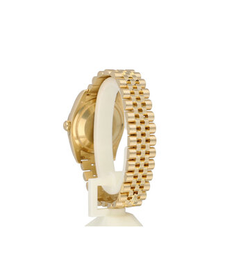 Rolex Datejust  2014 box + papers | yellow gold - black dial Jubilee