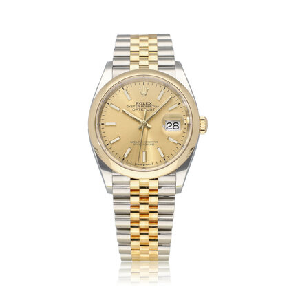 Datejust 36 2023 box + papers | steel - gold champagne Jubilee