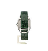 Cartier Santos de Cartier  Large OPEN DATE - box + papers | steel / green / arabic / middle east