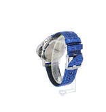 Panerai Luminor Due Luna 38 steel alligator strap blue 2024 box + papers