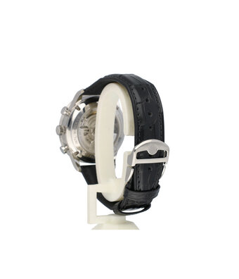 IWC Portugieser Chronograph 41 NEW IWC STRAP - 2023 B+P | steel silver black alligator leather