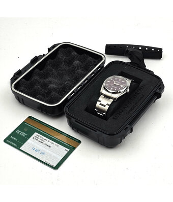Rolex Oyster Perpetual 34 2017 + papers | red grape steel Oyster