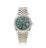 Rolex Datejust 36 2025 box + papers | green steel - white gold fluted Jubilee