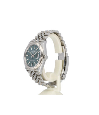 Rolex Datejust 36 2025 box + papers | green steel - white gold fluted Jubilee
